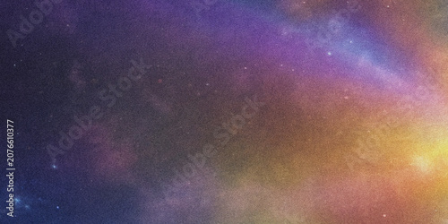 Foto Nebula and starfield a colorful cosmic background with gradients and speckled st