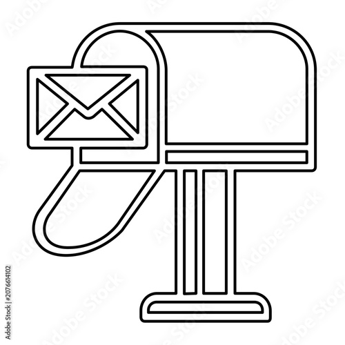 Minimal clean flat vector line icon showing a large arena display, useful for concert seating guides, score updates, and venue signage.