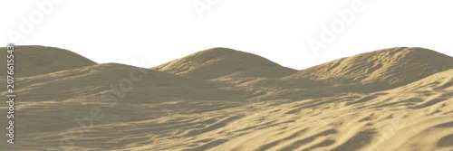 Panel kuchenny z motywem Sand dune terrain isolated on transparent background. 3D rendering.