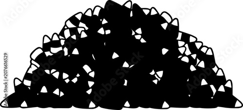 Konstfotografi Large Swarm of Bats Flying Dark Halloween Sky Black and White Vector Illustratio