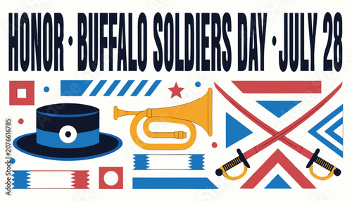 Foto Graphic poster design honoring the historic Buffalo Soldiers Day in July