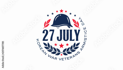 Canvastavla Korean war veterans armistice day badge with a military helmet design