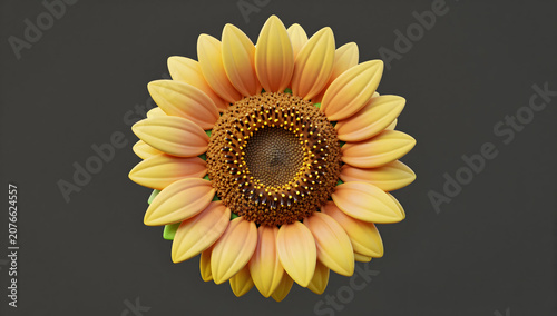 Golden Sunflower Close-up: A stunningly realistic, close-up view of a sunflower reveals its intricate details, from the textured brown center to the vibrant yellow petals.