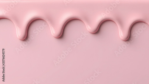 Pink Cream Drizzle: A close-up shot of luscious pink cream artfully drizzling down, creating a mesmerizing abstract pattern.