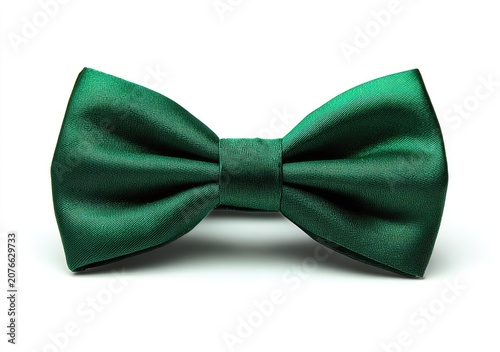 Elegant Emerald Green Silk Bow Tie for Formal Occasions.