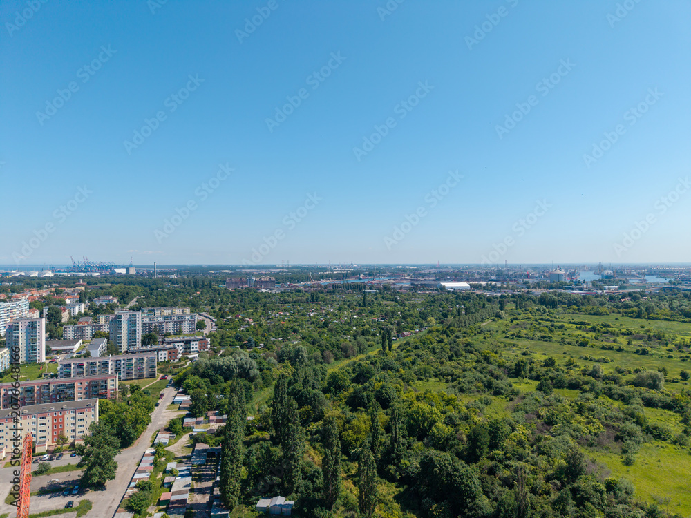 Fototapeta premium aerial view of the city