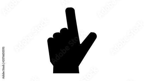 Simple clean flat vector line icon showing a foam finger raised for number one, useful in tournament schedules, fan pages, and playoff campaigns.