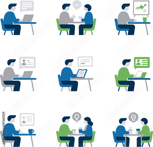 Team Collaboration Brainstorming Session in Modern Office with Digital Devices and Charts
