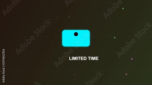 Animated Minimalist Limited Time Offer Label with Floating Particles