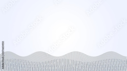 Abstract vertical line waves animation moving on a clean white background