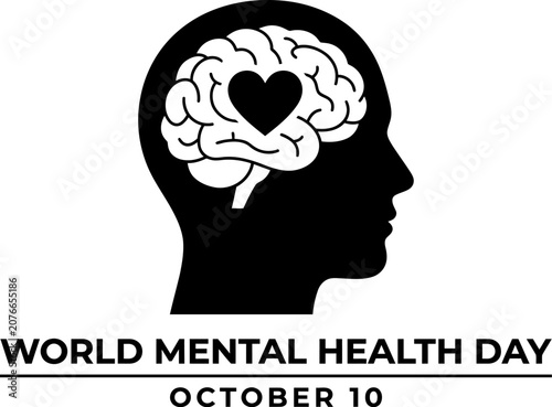 World mental health day awareness graphic