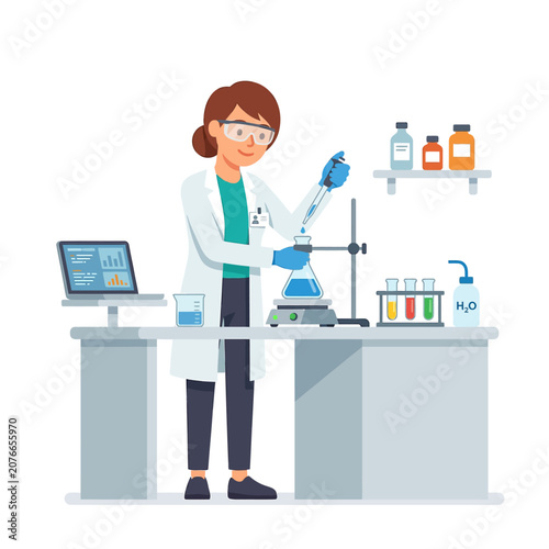 The Image Shows A Young Woman In A Laboratory Setting She Is Wearing A