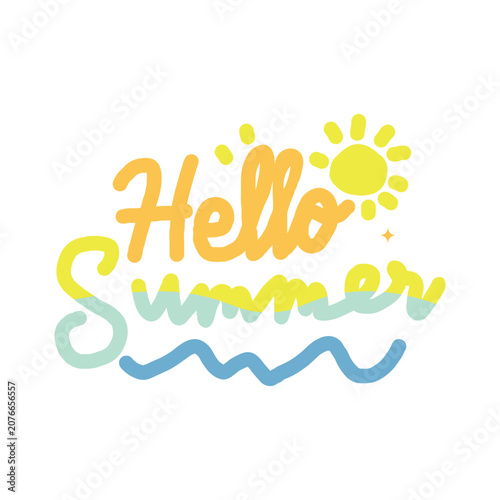 summer sale vector illustration hello summer icon