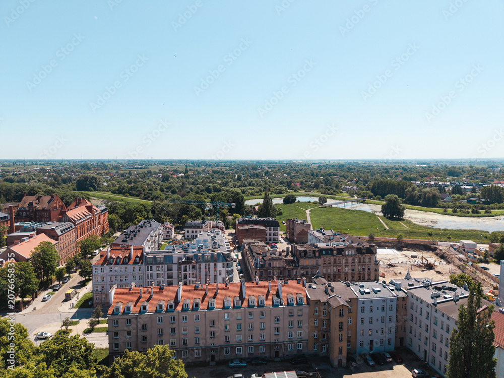 Fototapeta premium aerial view of the old town of vilnius