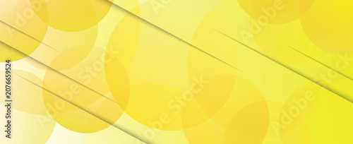 Quadro su tela Fluid yellow and white gradient shapes composition