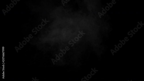 Dynamic smoke explosion burst on alpha channel. Fast smoke puff blast isolated. Rapid steam explosion puff