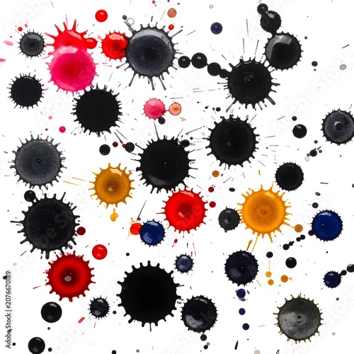 set of ink blots