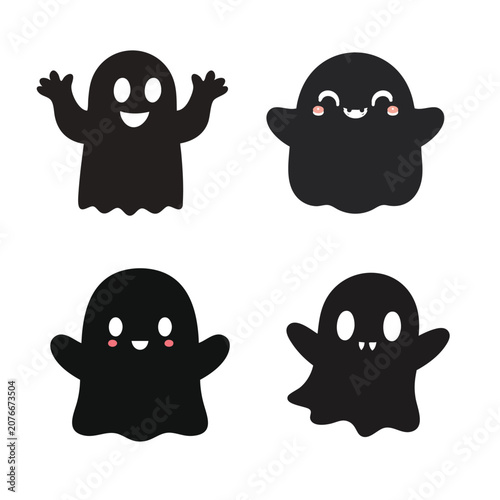 Halloween monsters spooky ghost