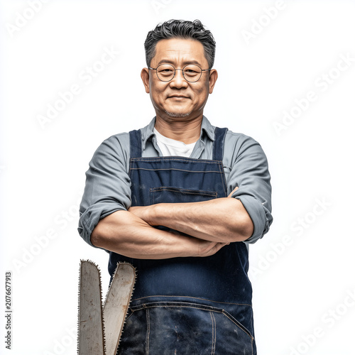 Experienced Craftsman with Crossed Arms, Skilled Worker and Professional Concept