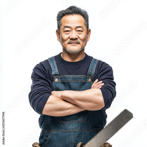Experienced Craftsman with Crossed Arms, Skilled Worker and Professional Concept