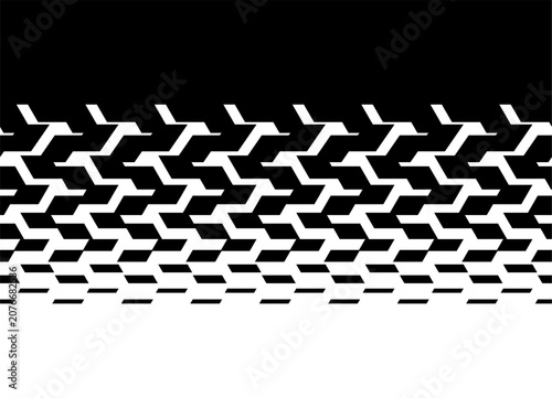 Smooth vector transition from black to white with broken oblique shapes. Design element. Dynamic effect. Vector background in digital style for covers, advertising, packaging.
