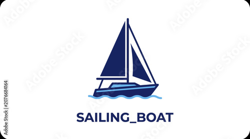 Sailing Boat on the Water Surface.