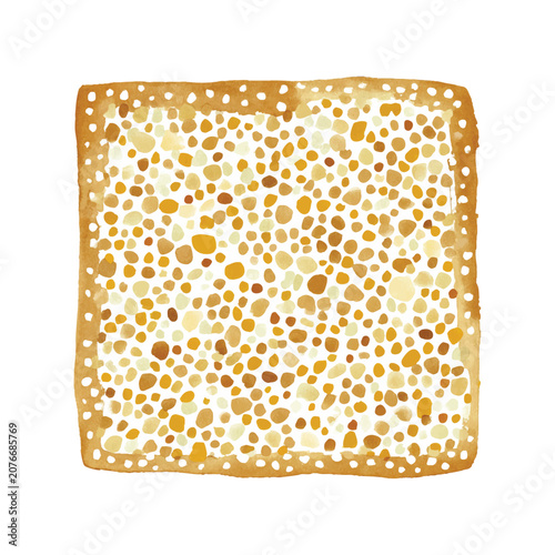 Seeded Toast Bread Slice With Crust.