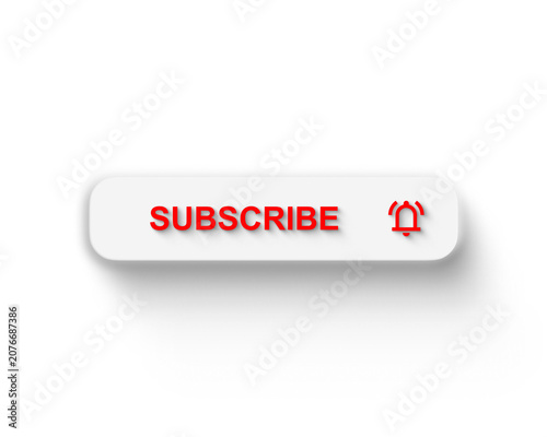 Grooved Neumorphic Subscribe Button Vector Set with Notification Bell, Cursor, and Like Icons for Social Media, Video Streaming, and Modern Web Interface Design
