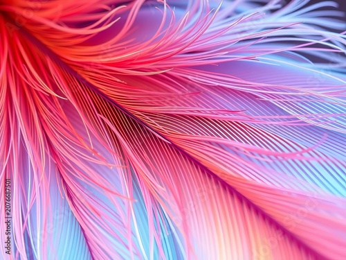 Delicate, hand-painted feathers in vibrant colors, feathers, design