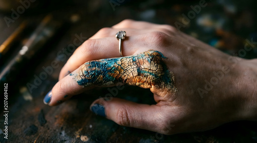 Woman Painter Hands