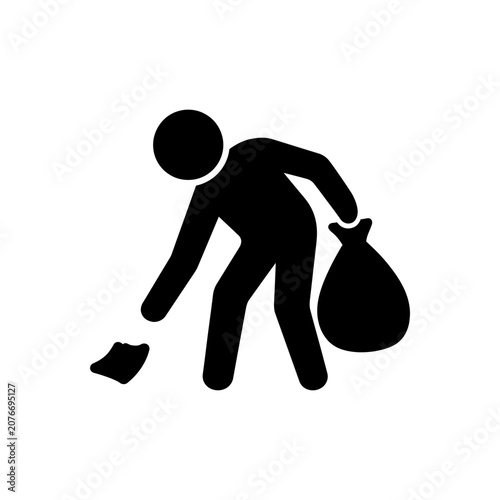 Public Litter Cleanup Volunteer icon