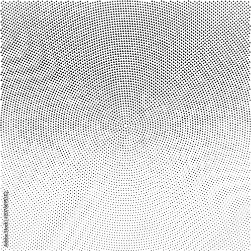 Abstract Halftone Radial Dot Pattern Vector Background