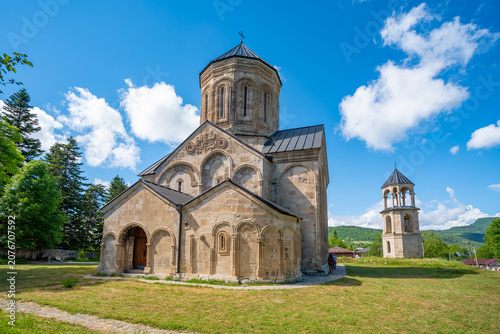 Konstfotografi Nicortsminda orthodox Christianity church landmark in Racha region of Georgia