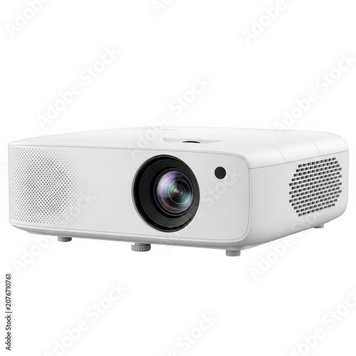 White computer mouse on white surface isolated view isolated on transparent background