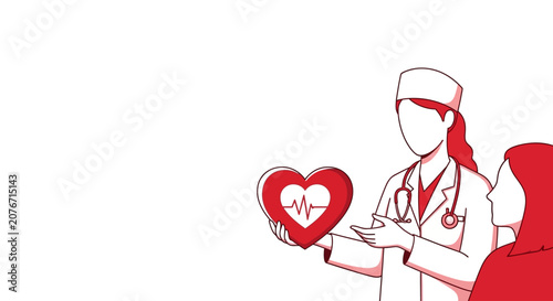 Doctor uses advanced handheld AI diagnostic tool to analyze heart health with patient in modern clinic setting