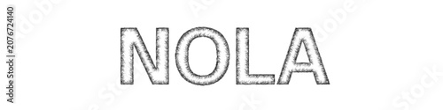 Photos Sketch Nola text design element