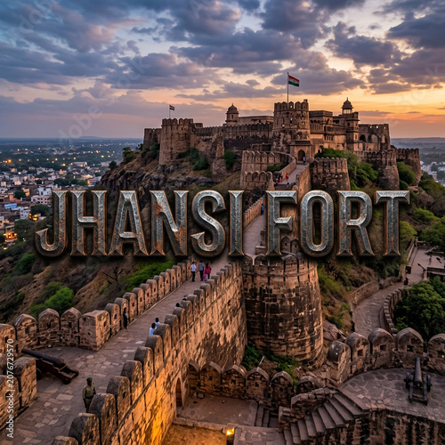 Jhansi Fort Stone Ramparts ...