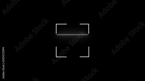 scanner icon animation isolated scanner neon shine icon animation. fingerprint biometric scanning animation.