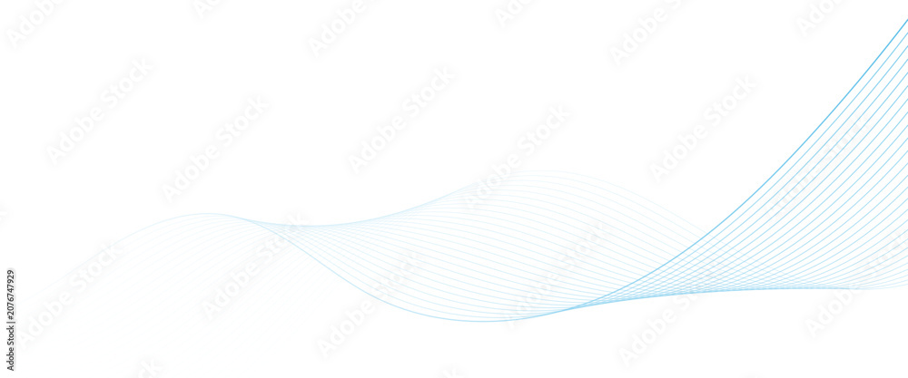 Fototapeta premium Abstract flowing wave curve lines particles future technology concept paper wave Illustration vector