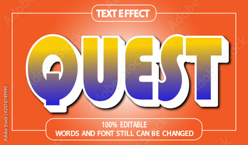 Cuadro en lienzo Text effect quest