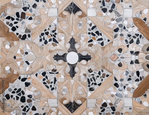 elegant terrazzo flooring featuring marble stone and concrete seamless pattern