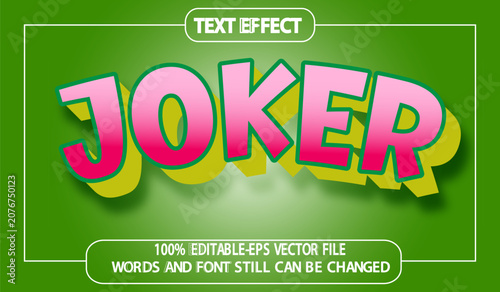 Bild auf Leinwand Text effect Joker