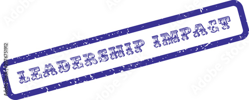 Bild auf Leinwand A bold blue distressed stamp signifies profound influence and significant effect