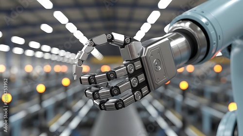 Robot hand holding an artificial intelligence