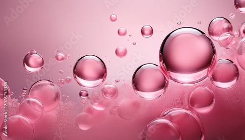 pink water bubbles on a pink background for use with design layouts