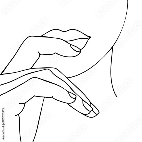 hand and face