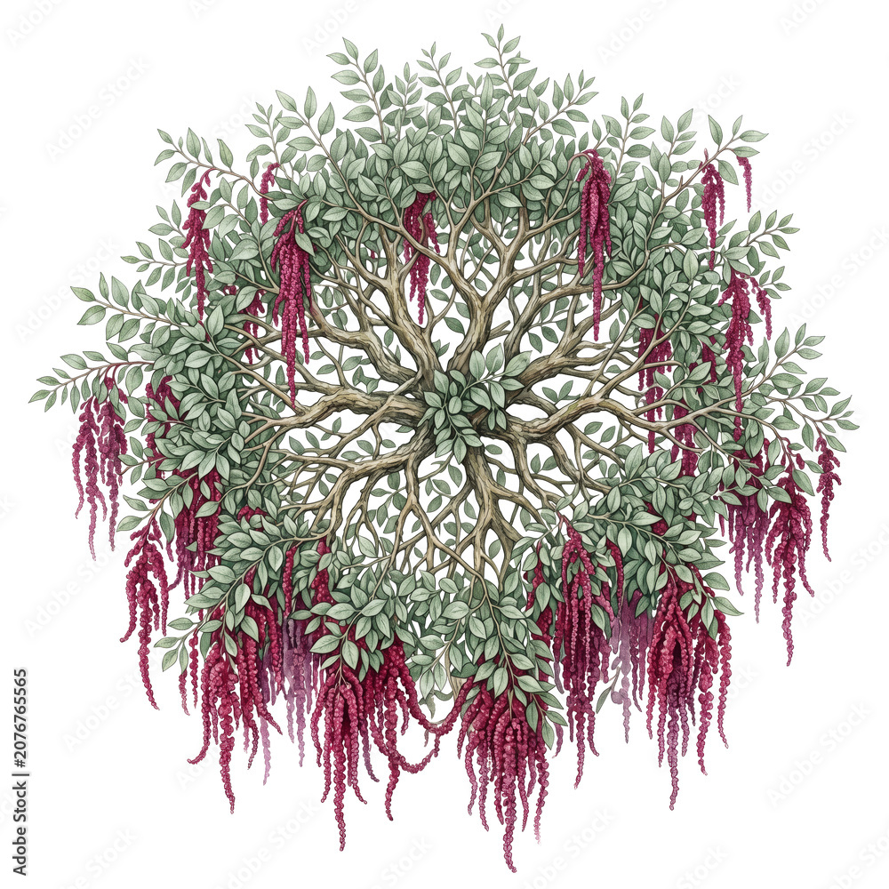 Fototapeta premium Overarching Botanical Canopy Watercolor with Eucalyptus for Elegant Floral Borders