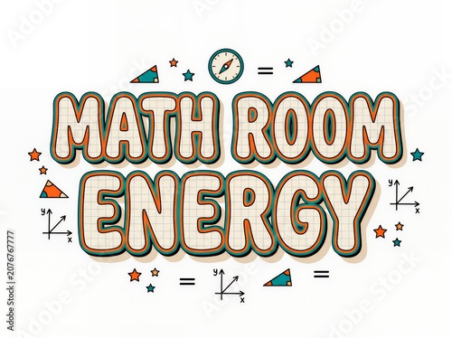 Math room energy colorful retro teacher shirt design graphics with teacher gift tee fun teacher typography school staff shirt typography classroom academic