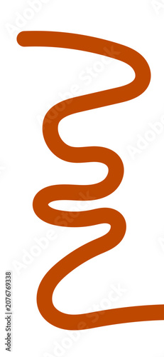 Red wavy line