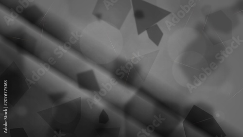 Blurry geometric shapes on a gray background
